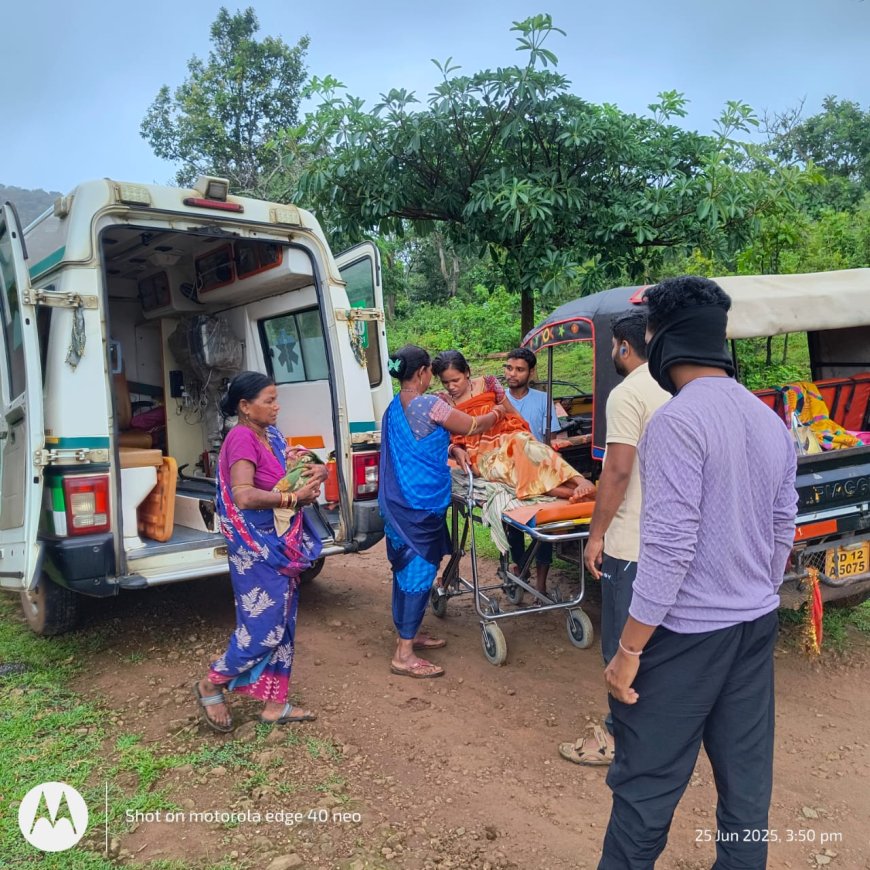 ରାସ୍ତା ନଥିବାରୁ ଜାଇ ପାରିଲାନି ଆମ୍ବୁଲାନ୍ସ,  ଅଧା ବାଟରେ  ବିଲ ମଝିରେ ପ୍ରସବ କଲେ ମହିଳା ।
