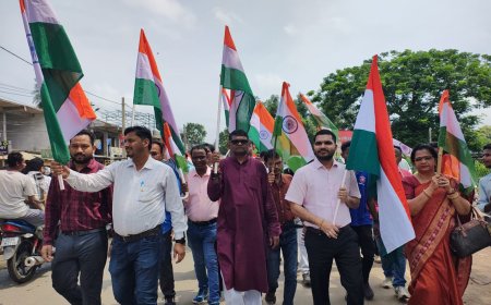 ଭବାନୀପାଟଣା ସହର ରେ ହର ଘର ତିରଂଗା ଶୋଭାଯାତ୍ରା