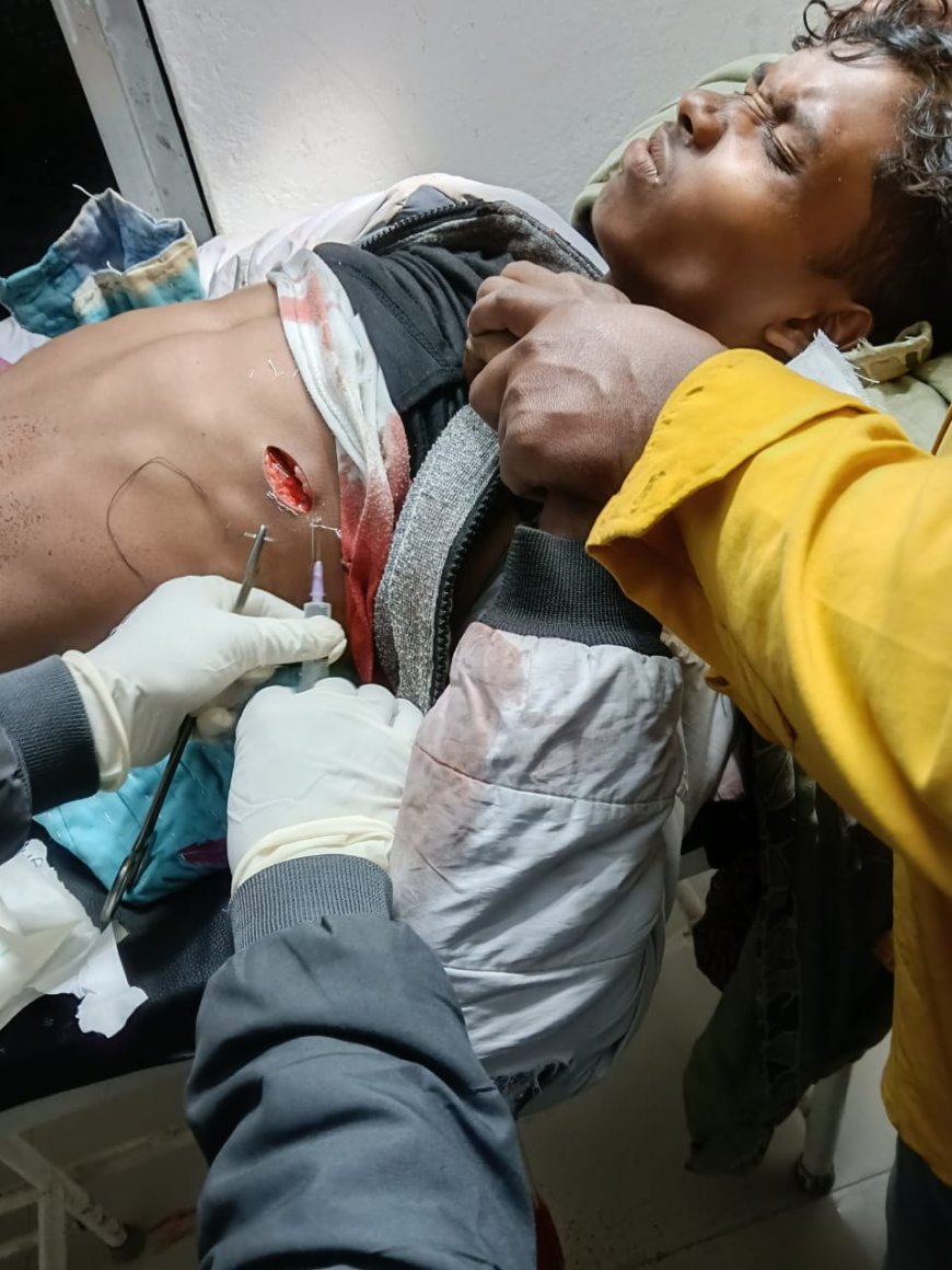 ଛୁରା ମାଡରେ ଯୁବକ ଗୁରୁତର ।