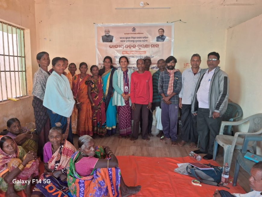 ସଡକ ସୁରକ୍ଷା ମାସ-୨୦୨୬ ସଚେତନତା ପାଇଁ ଲୋକନୃତ୍ୟ ବୈଠକ ଓ ପଦଯାତ୍ରା କାର୍ଯ୍ୟକ୍ରମ।