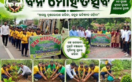 କେସିଙ୍ଗା ସରକାରୀ ବାଳିକା ଉଚ୍ଚ ବିଦ୍ୟାଳୟରେ ବନମହୋତ୍ସବ–୨୦୨୬ ପାଳିତ, ପରିବେଶ ସୁରକ୍ଷାର ବାର୍ତ୍ତା ନେଇ ସଚେତନତା ଶୋଭାଯାତ୍ରା