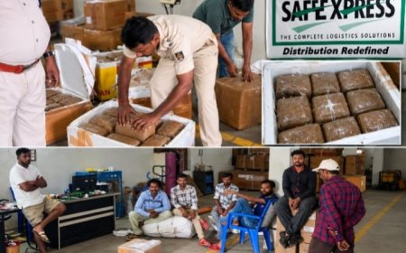 Safe Express କୁରିଅର୍‌ରେ ୪୦୦ କେଜି ଗଞ୍ଜେଇ! ସୋଲ୍‌ ପେଟିରେ ଉତ୍ତରପ୍ରଦେଶ ଚାଲାଣ ଅଭିଯୋଗ; ୩୨ ପେଟିରୁ ପ୍ରାୟ ୪୦୦ କେଜି ଜବତ